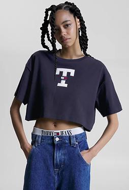 Tommy Ovr Crp Letterman Flag Tee