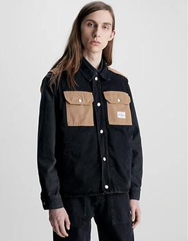 Calvin Klein Padded Denim Vest Panel