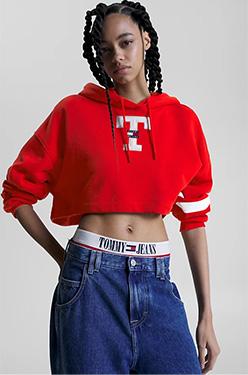 Tommy Sp Crp Letterman Flag Hoodie