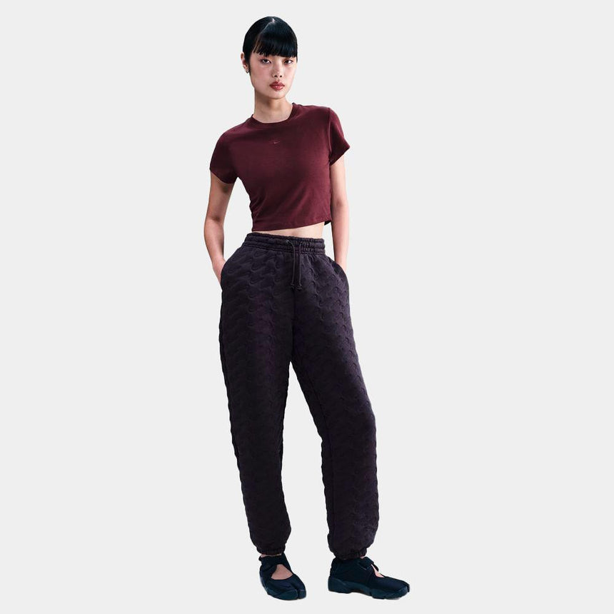 Pantalón Nike Sportswear Phoenix Fleece Oversize De Talle Alto De Jacquard - Mujer