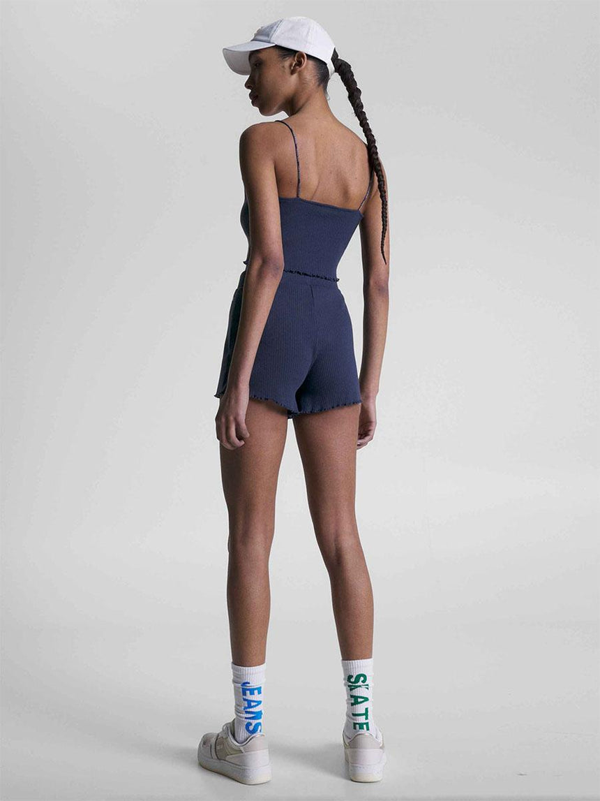 Tommy Crp Pointelle Rib Top