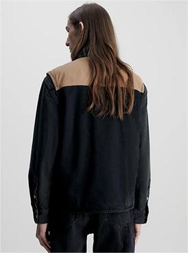 Calvin Klein Padded Denim Vest Panel