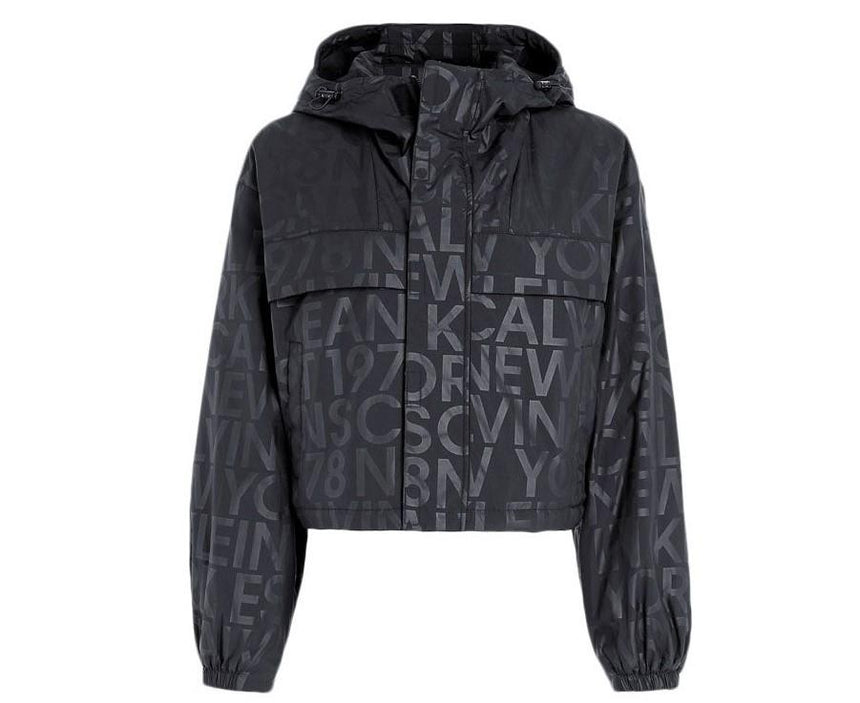 Calvin Klein Short Hooded Logo Aop Jacket