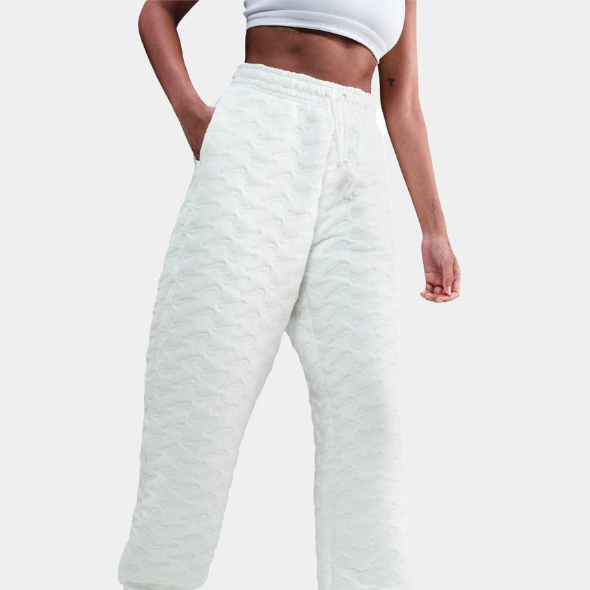Pantalón Nike Sportswear Phoenix Fleece Oversize De Talle Alto De Jacquard - Mujer