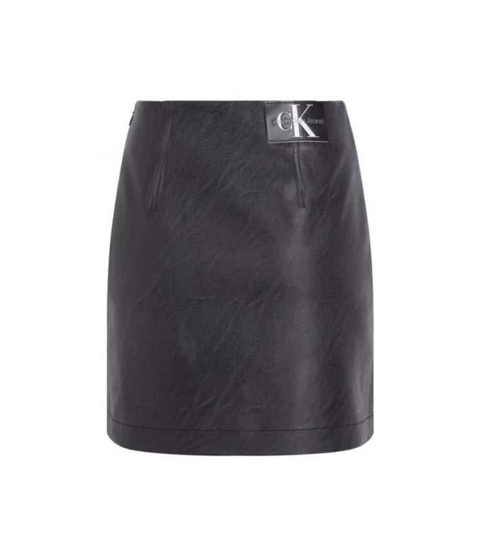 Calvin Klein Faux Leather Skirt