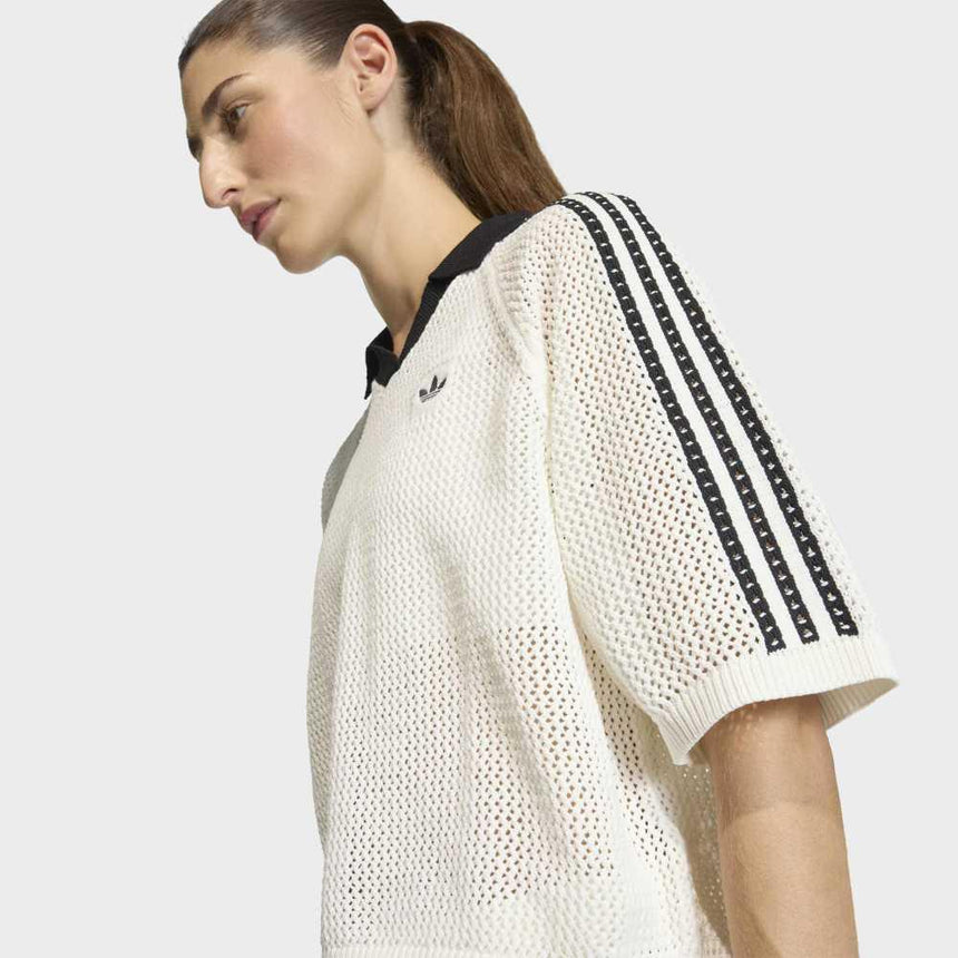 adidas Polo De Punto De Ganchillo